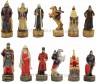 Подарочные шахматы "Русские князья и Татаро-монголы" с доской-ларцом вишня